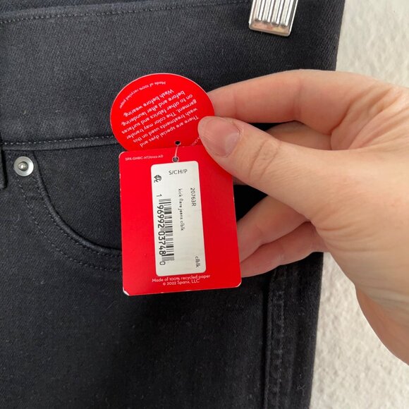 Spanx Womens Black Kick Flare Denim Jeans Size Small - Picture 5 of 14